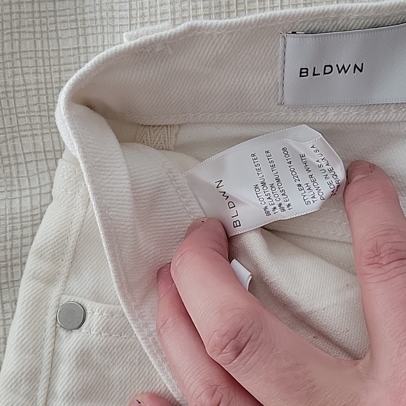 BLDWN cream/white high rise shorts NWT - Picture 10 of 12